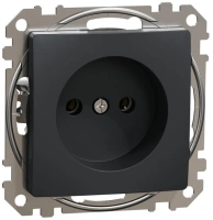 Розетка без заземления 16А Schneider Electric Sedna Design, антрацит SDD114035