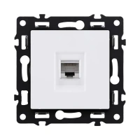 Розетка Ethernet RJ45 Cat.6, белый бархат Brionilux серия G (GP017WH)