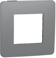 Рамка 1-постовая Unica Studio Color Schneider Electric ДЫМЧАТО-СЕРЫЙ/антрацит NU280222