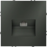 Розетка компьютерная RJ45 кат.6 Voltum S70 титан Soft touch пластик (VLS0601M + VLS001306)