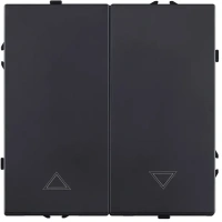 Механизм управления жалюзи 2-клавишный, черный бархат Brionilux серия Z (ZG013BK)