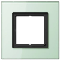 Рамка одноместная цвет стекло матовое белое Jung LS990 LSP981GLAS