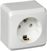 Розетка с заземлением со шторками 16А Systeme Electric Etude, БЕЛЫЙ PA16-004B