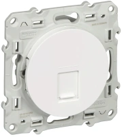 Компьютерная розетка одинарная RJ45 категория 5 UTP Odace Schneider Electric белый S52R471