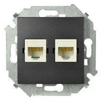 Розетка компьютерная двойная Simon 15 1591593-038