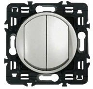 Выключатель 2 клавишный 10AX Legrand Celiane 67002х2 | 68302 | 80251