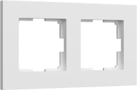Рамка из пластика на 2 поста Werkel Slab белый матовый W0022961