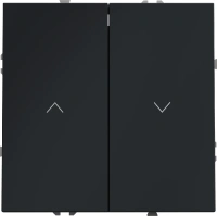Выключатель для жалюзи 10А Voltum S70 графит Soft touch пластик (VLS020707)