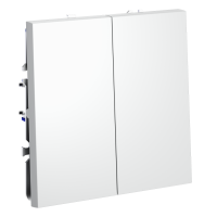 Перекрестный переключатель двухклавишный Voltum S70 пластик белая Soft touch 10А (VLS020502)