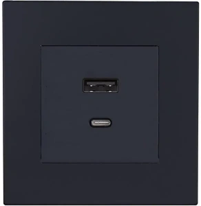 Розетка USB/C внутр. монтажа Castilla (черная) Salvador STYLE SJAN13BC12