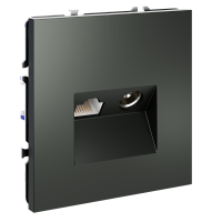 Розетка телевизионная TV+RJ45 кат. 6 Voltum S70 пластик титан Soft touch (VLS060706)