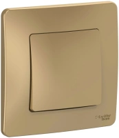 Одноклавишный выключатель скрытой установки 10А 250В Systeme Electric Blanca BLNVS010104, Титан
