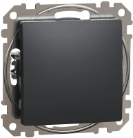 Переключатель перекрестный 1-клавишный 10АХ Schneider Electric Sedna Design, антрацит SDD114107