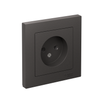 Розетка без заземления 16А Systeme Electric Atlas Design, БАЗАЛЬТ ATN001440