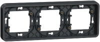 Рамка 3-постовая горизонтальная, IP55 Mureva Styl Schneider Electric MUR34109, антрацит