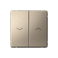 Двухклавишный выключатель для жалюзи Systeme Electric ArtGallery, 2х сх.4, 10А, шампань GAL000519