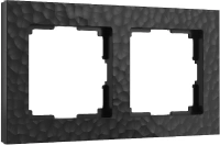 Рамка из пластика на 2 поста Hammer черный Werkel Hammer черный W0022408
