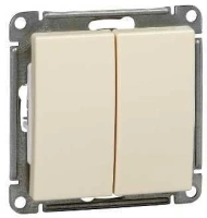 Переключатель 2-клавишный Systeme Electric W59, слоновая кость VS510-252-2-86
