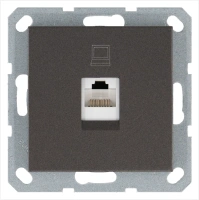 Интернет-розетка RJ45 с накладкой, цвет Мокко Jasmart G6105Z