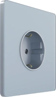 Розетка С/У с ЗК (250В, 16А, защит.шторки), Стальное небо Systeme Electric Infinity (FSE001145)