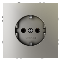 Розетка с заземлением Voltum S70, шелк VLS040104