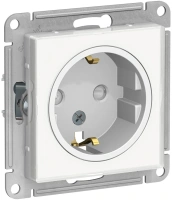 Розетка с заземлением со шторками Systeme Electric AtlasDesign Art 16А, БЕЛЫЙ ATN200145