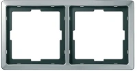 Двухместная рамка стальной Artec Merten MTN481246 Schneider Electric