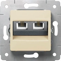 Розетка телефонная двойная 773739 Legrand Cariva цвет бежевый