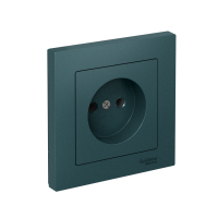 Розетка Systeme Electric AtlasDesign без заземления без шторок, 16А, в сборе, быстрозажим. клем., ИЗУМРУД ATN000840S