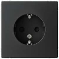 Розетка с заземлением со шторками Systeme Electric ArtGallery, 16А, карбон  GAL001045
