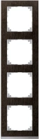 Рамка 4-постовая Schneider Electric M-Pure Merten Systeme M, венге/алюминий MTN4040-3671