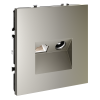 Розетка телевизионная TV+RJ45 кат. 6 Voltum S70 пластик шелк Soft touch (VLS060704)