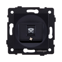 Розетка телефонная RJ11, черный Kollinger REA-009BK для Aspekt, Eleganz, Reflex