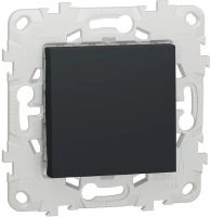 Выключатель 1-клавишный схема 1 10 AX 250 В Unica NEW Schneider Electric антрацит NU520154