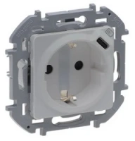 Розетки с USB зарядкой 1500mA алюминий Inspiria 673772