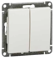 Выключатель 2-клавишный Systeme Electric W59, БЕЛЫЙ VS510-252-1-86