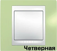 Рамка 4-пост горизонт. Зеленое Яблоко Schneider Unica MGU6.008.563