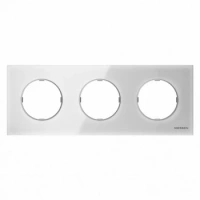 3 постовая рамка белое стекло ABB Sky Moon 2CLA867300A3001