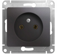 Розетка без заземления 16А 250В механизм Systeme Electric Glossa, графит GSL001341