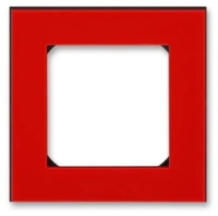 Рамка 1 постовая ABB Levit красный - дымчатый чёрный 2CHH015010A6065