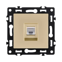 Розетка Ethernet RJ45 Cat.6, золотой бархат Brionilux серия G (GP017GD)
