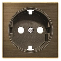 Розетка 220v c/з и шторками античная латунь ABB Sky Niessen 2CLA818800A1001|2CLA858800A1201