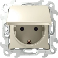 Розетка с крышкой и шторками IP44 монтаж Push&Go 16А 2420448-031 Simon 24