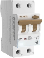 Дифференциальный автомат 1P+N 40 A 30 mA 6 kA C A Werkel W922P164