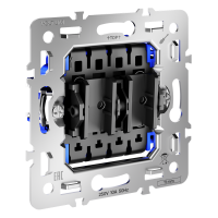 Механизм для перекрестного переключателя двухклавишного Voltum S70 металл 10А (VLS0205M)