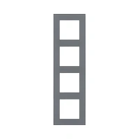 Рамка 4-постовая, стекло серый Brionilux серия G (GGR4GY)