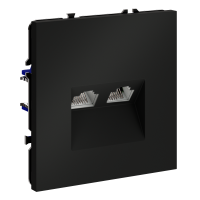 Розетка компьютерная двойная RJ45+RJ45 кат.6 Voltum S70 пластик черный Soft touch (VLS060208)