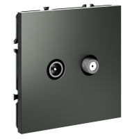 Розетка телевизионная оконечная TV+SAT Voltum S70 пластик титан Soft touch (VLS060406)