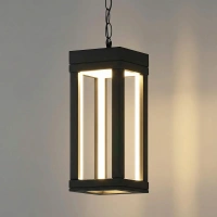 Уличный подвесной светильник Frame 3000K чёрный Elektrostandard 1528 TECHNO LED черный