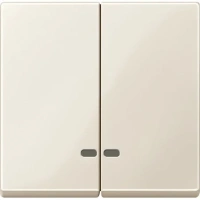 Выключатель двухклавишный с подсветкой Merten Antique - Artec бежевый MTN3135-0000 | MTN413544 Schneider Electric